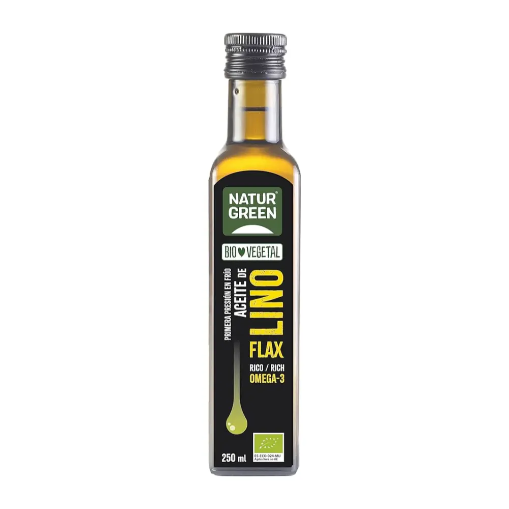 Dầu Hạt Lanh Hữu Cơ, Aceite De Lino, Bio Flax Oil (250ml) - NATURGREEN